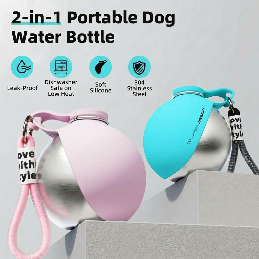 Bouteille 2-en-1 Chien